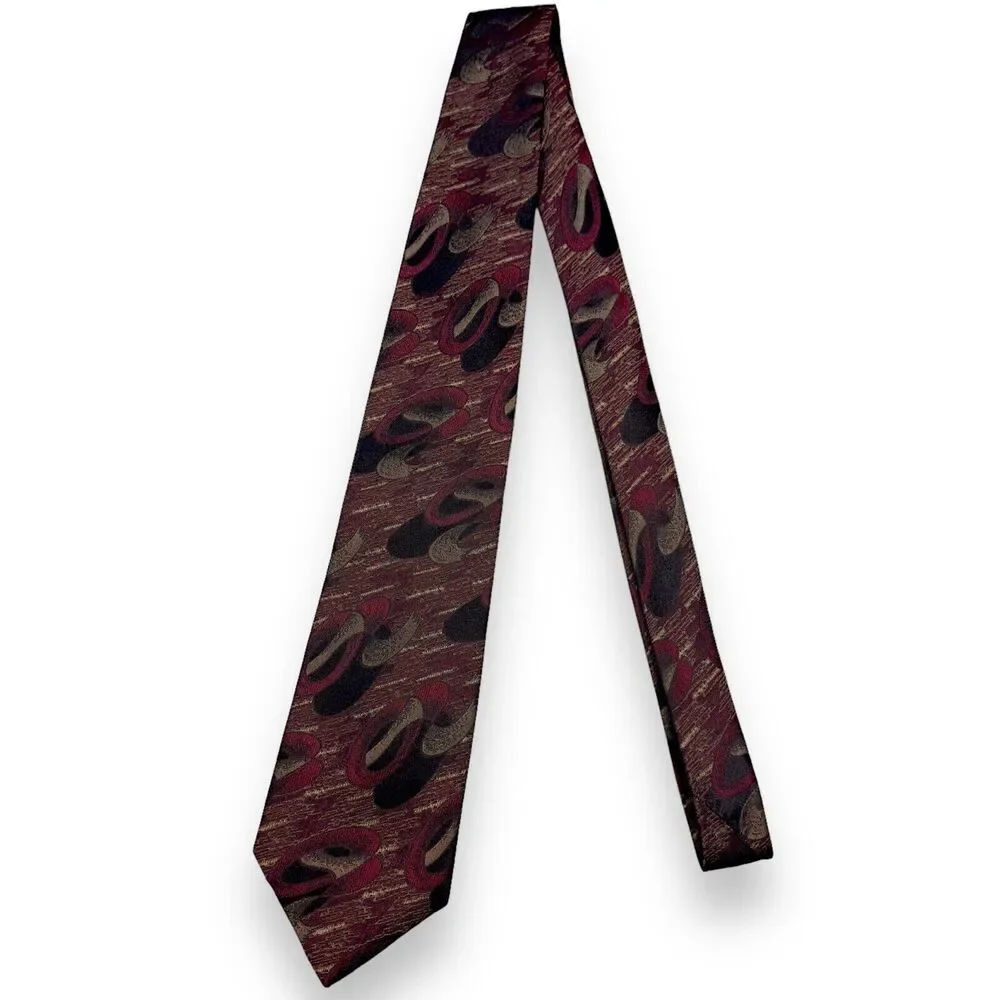 Stefano‎ Milano Tie Made in Italy 100% Silk Multicolor Abstract Pattern 58